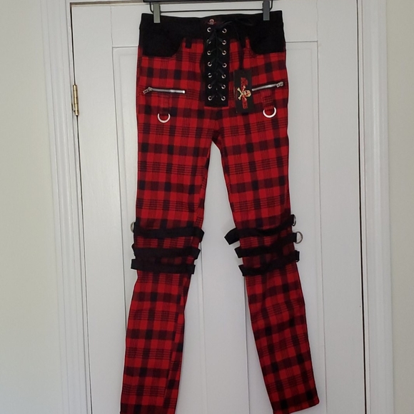 TRIPP NYC PANTS 7 5 9 royal Bones very RARE bOnDaGe - Picture 1 of 16